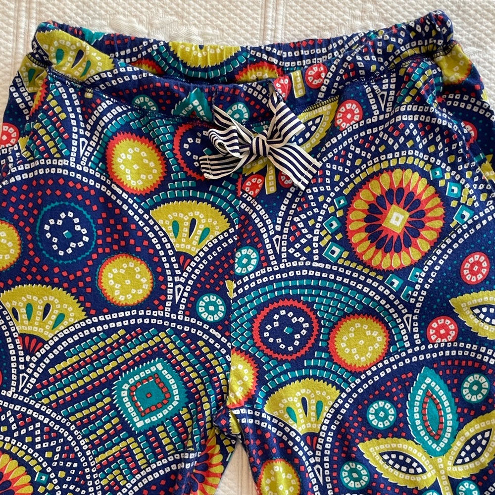 Anthropologie Eloise Boho Print PJ/Lounge Pants Drawstring Pockets Wide Leg Blue - Picture 2 of 13